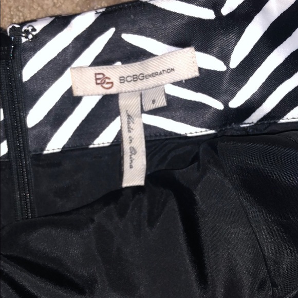 BCBG strapless black and white dress with belt - Picture 2 of 3